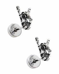 Buy 🌟 Rock On Skeleton Hand Fake Plugs - 18 Gauge 😉 -Playboy Shop 03764768 c