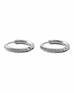 Deals ✨ Prong CZ Hoop Earrings - 20 Gauge 👏 -Playboy Shop 03766466 b