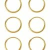 Buy 🛒 Multi-Pack Goldtone Endless Hoop Earrings 6 Pack - 20 Gauge 🛒 -Playboy Shop 03766482 a