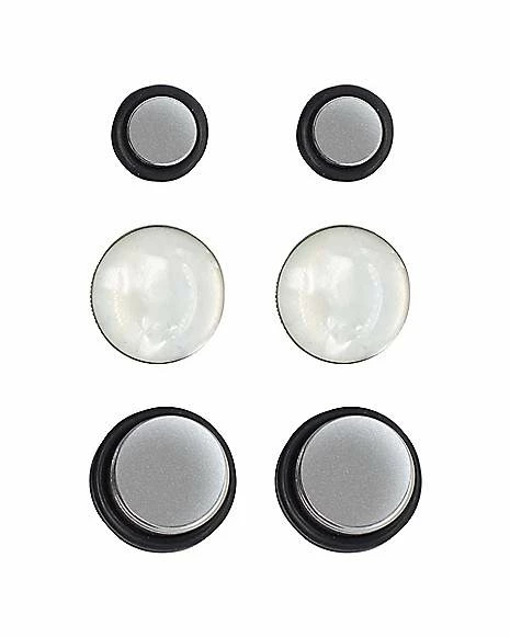 Cheapest π Multi-Pack CZ Silvertone Plugs - 3 Pair π 3 Cheapest π Multi-Pack CZ Silvertone Plugs - 3 Pair π