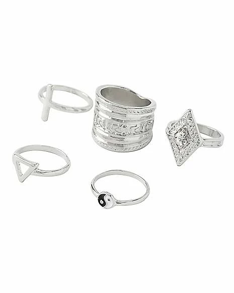 Wholesale π Multi-Pack Yin Yang and Cross Rings - 5 Pack π― 3 Wholesale π Multi-Pack Yin Yang and Cross Rings - 5 Pack π―