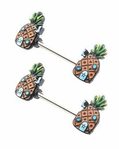 Best Sale ⭐ Pineapple Nipple Barbells 14 Gauge - SpongeBob SquarePants 🛒 -Playboy Shop 03771573 c