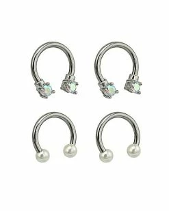 Budget π₯° Multi-Pack Pearlized and CZ Horseshoe Rings 2 Pair - 16 Gauge π 11 Budget π₯° Multi-Pack Pearlized and CZ Horseshoe Rings 2 Pair - 16 Gauge π -Playboy Shop 03771631 b