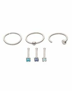 Best reviews of 🤩 Nose Bone and Hoop Nose Ring 6 Pack - 18 Gauge 😀 -Playboy Shop 03771714