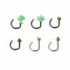 Buy 💯 Multi-Pack Mushroom and Weed Leaf Screw Nose Rings 6 Pack - 20 Gauge ⌛ -Playboy Shop 03771912 a