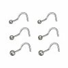 Promo ✔️ Multi-Pack CZ Screw Nose Rings 6 Pack - 20 Gauge 🌟 -Playboy Shop 03771953 a