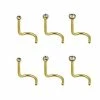 Brand new π Multi-Pack CZ Goldplated Screw Nose Rings 6 Pack - 20 Gauge π 1 Brand new π Multi-Pack CZ Goldplated Screw Nose Rings 6 Pack - 20 Gauge π -Playboy Shop 03771961 a