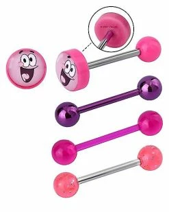 New 🧨 Multi-Pack Patrick Star Barbells 4 Pack 14 Gauge - SpongeBob SquarePants 😍
