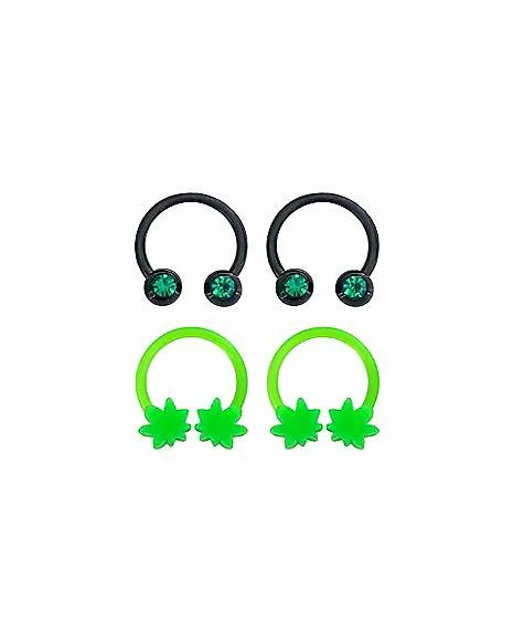 Coupon π Multi-Pack CZ Weed Leaf Horseshoe Rings 4 Pack - 16 Gauge β¨ 3 Coupon π Multi-Pack CZ Weed Leaf Horseshoe Rings 4 Pack - 16 Gauge β¨