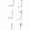 Outlet 🎉 Multi-Pack CZ Star Heart and Prong Titanium L-Bend Nose Rings 6 Pack - 20 Gauge 👍 1 Outlet 🎉 Multi-Pack CZ Star Heart and Prong Titanium L-Bend Nose Rings 6 Pack - 20 Gauge 👍 -Playboy Shop 03772316 a