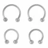 New π₯° Multi-Pack Silvertone Titanium Horseshoe Rings 4 Pack - 16 Gauge π 1 New π₯° Multi-Pack Silvertone Titanium Horseshoe Rings 4 Pack - 16 Gauge π -Playboy Shop 03772373 a