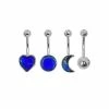 Promo 😉 Multi-Pack Blue and Green Mood Belly Rings 4 Pack - 14 Gauge 🌟 -Playboy Shop 03772571 a