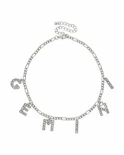 Budget ⌛ Pave Zodiac Gemini Chain Necklace 😀 -Playboy Shop 03772845 b