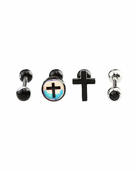 Coupon π Multi-Pack Black CZ Cross Barbells 4 Pack - 14 Gauge π 6 Coupon π Multi-Pack Black CZ Cross Barbells 4 Pack - 14 Gauge π - Image 4