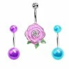Best Pirce 🌟 Multi-Pack CZ Purple Flower Belly Rings 3 Pack - 14 Gauge 🧨 -Playboy Shop 03773447 a