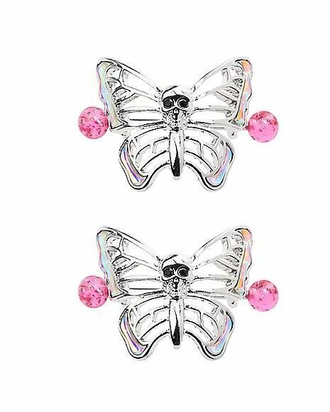 Top 10 β Skull Butterfly Nipple Barbells - 14 Gauge π 3 Top 10 β Skull Butterfly Nipple Barbells - 14 Gauge π