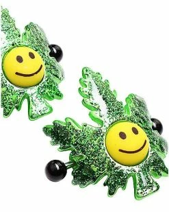 Discount π Green Weed Leaf Smiley Face Nipple Barbells - 14 Gauge π₯ 8 Discount π Green Weed Leaf Smiley Face Nipple Barbells - 14 Gauge π₯ -Playboy Shop 03773645 c