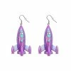 New ❤️ Purple Rocket Ship Dangle Earrings - 18 Gauge 😉 -Playboy Shop 03773850 a