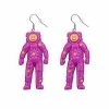 Deals ✔️ Purple Astronaut Smiley Dangle Earrings - 18 Gauge 🥰 -Playboy Shop 03773868 a
