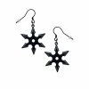 Budget ⨠Ninja Throwing Star Dangle Earrings - 18 Gauge 𧨠2 Budget ⨠Ninja Throwing Star Dangle Earrings - 18 Gauge 𧨠-Playboy Shop 03773884 a