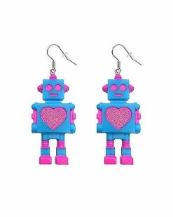 Best Sale ✨ Robot Heart Dangle Earrings - 18 Gauge 🎁