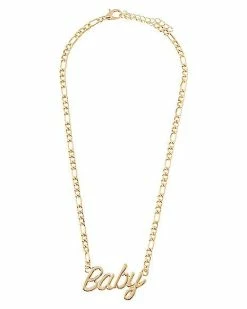 Promo ⌛ Goldtone Baby Nameplate Necklace 🛒 -Playboy Shop 03774148 b