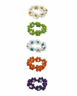 Brand new 😉 Multi-Pack Multi-Color Daisy Bead Rings - 5 Pack ⌛
