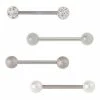 Cheap 💯 Multi-Pack Silver Acrylic Pearl Barbells 4 Pack - 14 Gauge 🔥 -Playboy Shop 03777075 a