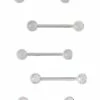 Best reviews of ❤️ Multi-Pack CZ Silvertone Barbells 5 Pack - 14 Gauge 😀 -Playboy Shop 03777125 a