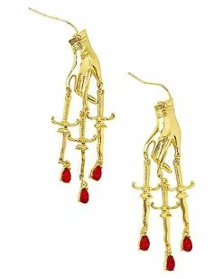 Outlet 😉 Hand Dagger Dangle Earrings - 20 Gauge ⭐