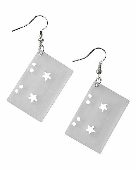 Best Sale π White Cassette Tape Dangle earrings π― 3 Best Sale π White Cassette Tape Dangle earrings π―
