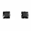 Hot Sale ⌛ Black CZ Square Stud Earrings 👍 -Playboy Shop 03778768 a