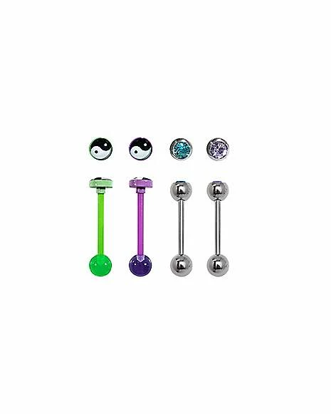 Best deal π€© Multi-Pack Teal and Purple Yin Yang Barbells 4 Pack - 14 Gauge π 3 Best deal π€© Multi-Pack Teal and Purple Yin Yang Barbells 4 Pack - 14 Gauge π