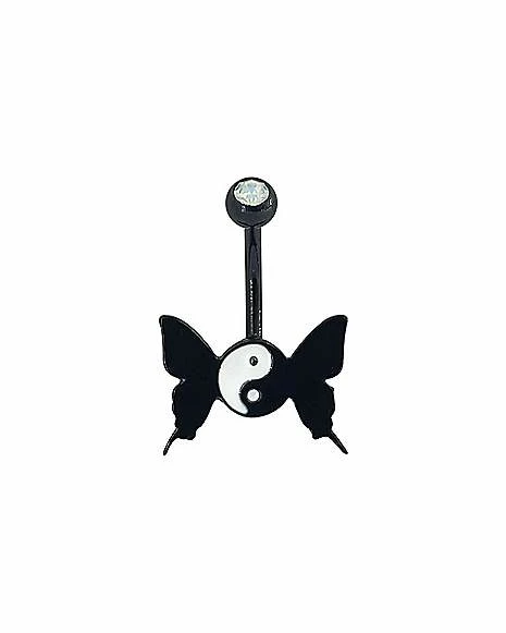 Budget β Butterfly Yin Yang Belly Ring - 14 Gauge π 3 Budget β Butterfly Yin Yang Belly Ring - 14 Gauge π