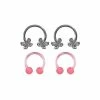 Best deal 🔔 Multi-Pack Pink Butterfly Horseshoe Rings 2 Pair - 16 Gauge 🔔 -Playboy Shop 03785169 a