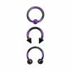 Top 10 👏 Multi-Pack Purple Ombre Horseshoe Rings 3 Pack - 16 Gauge 🤩
