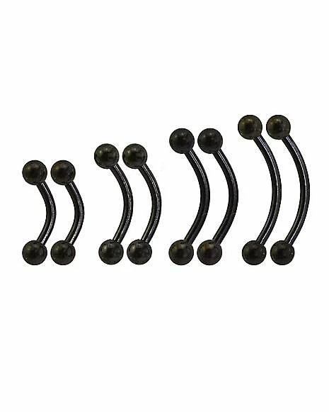 New π₯° Multi-Pack Black Curved Barbells 8 Pack - 16 Gauge π₯ 3 New π₯° Multi-Pack Black Curved Barbells 8 Pack - 16 Gauge π₯