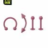 Brand new π Multi-Pack Glow In The Dark Pink Horseshoe Rings Curved Barbell and Labret Rings 4 Pack - 16 Gauge β 1 Brand new π Multi-Pack Glow In The Dark Pink Horseshoe Rings Curved Barbell and Labret Rings 4 Pack - 16 Gauge β -Playboy Shop 03785466 a