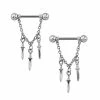 Coupon ⭐ Sword Chain Dangle Nipple Barbells - 14 Gauge 🎁 -Playboy Shop 03785656 a