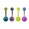 New 🥰 Multi-Pack Yellow Blue Green Purple Ombre Belly Rings 4 Pack - 14 Gauge 🤩 -Playboy Shop 03785730 a