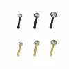 Flash Sale 😀 Multi-Pack CZ Black and Goldtone Bone Nose Rings 6 Pack - 20 Gauge ✨ -Playboy Shop 03785805 a