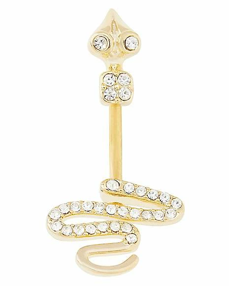 Best Pirce π CZ Goldplated Snake Belly Ring - 14 Gauge π€© 3 Best Pirce π CZ Goldplated Snake Belly Ring - 14 Gauge π€©