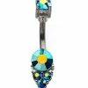 Buy 🔥 Blue CZ Cluster Belly Ring - 14 Gauge 👏 -Playboy Shop 03788585 a