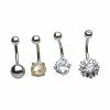 Flash Sale π Multi-Pack CZ Sun Belly Rings 4 Pack - 14 Gauge π 2 Flash Sale π Multi-Pack CZ Sun Belly Rings 4 Pack - 14 Gauge π -Playboy Shop 03788668 1
