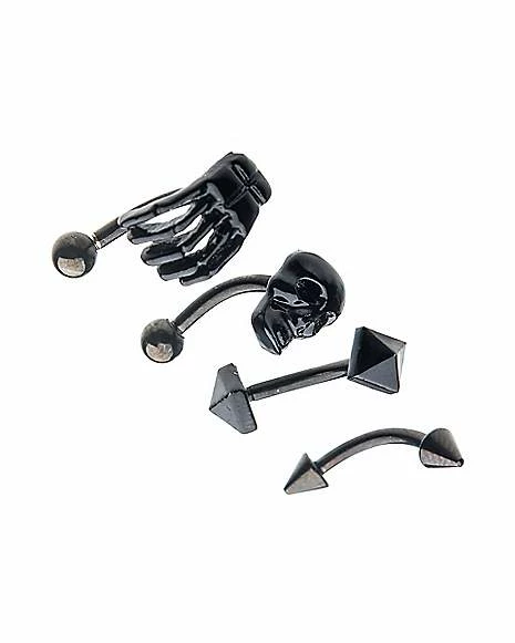 Cheap ✨ Multi-Pack Skull and Hand Curved Barbells 4 Pack - 16 Gauge ⭐ 4 Cheap ✨ Multi-Pack Skull and Hand Curved Barbells 4 Pack - 16 Gauge ⭐ - Image 2