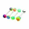 Coupon ✔️ Multi-Pack Rainbow Stripe Barbells 4 Pack - 14 Gauge ❤️