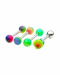 Coupon ✔️ Multi-Pack Rainbow Stripe Barbells 4 Pack - 14 Gauge ❤️ -Playboy Shop 03788775 c
