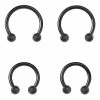 Deals 🛒 Multi-Pack Black Horseshoe Rings 4 Pack - 16 Gauge 🥰 -Playboy Shop 03789484 a