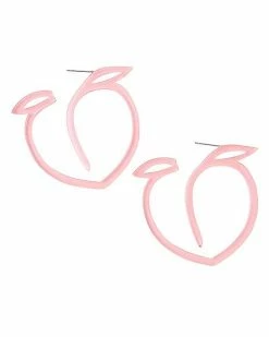 Cheapest ✨ Peach Cutout Hoop Earrings ⌛