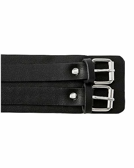 Best Pirce β€οΈ Black Double Buckle Cuff Bracelet π 5 Best Pirce β€οΈ Black Double Buckle Cuff Bracelet π - Image 3